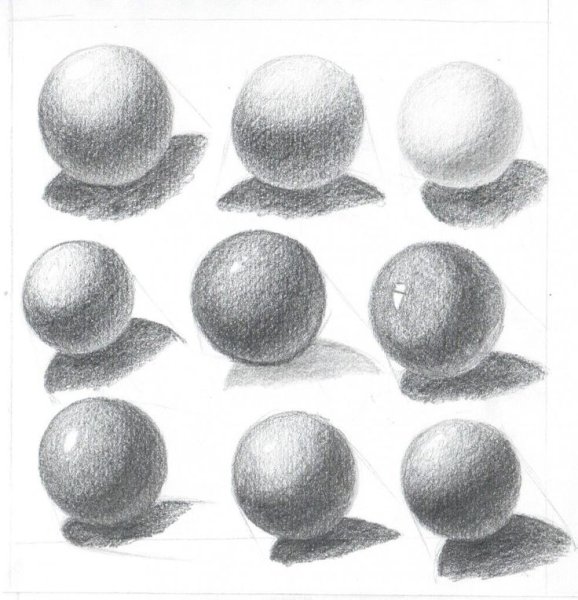 Шар Светотень штриховка