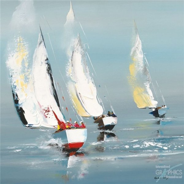 Парусная регата масло мастихин