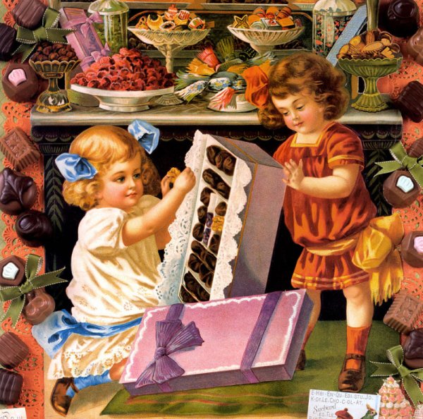 Сладости цветными карандашами