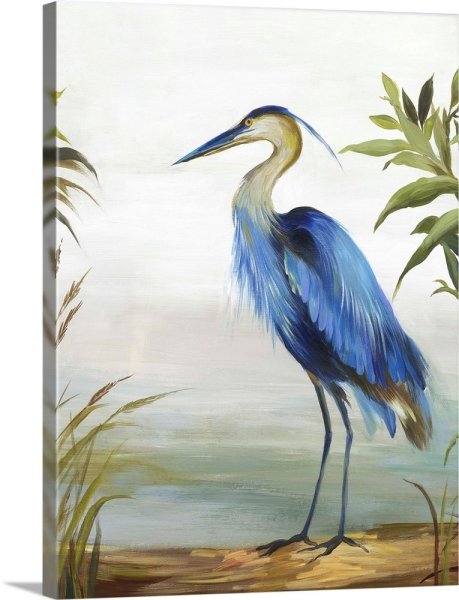 Цапля живопись