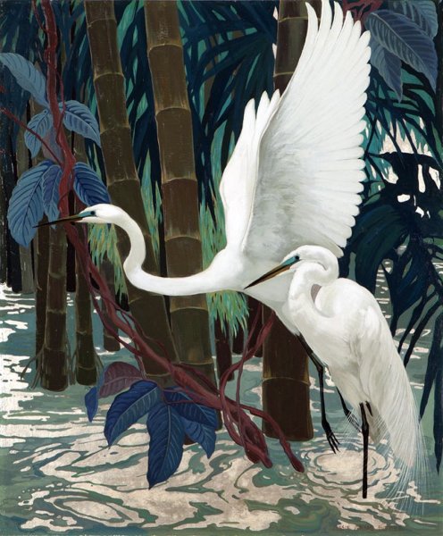 Картина Журавли на болоте