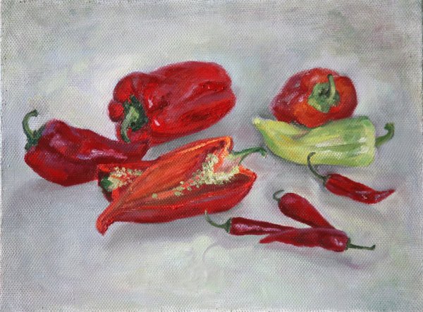 Красный перец в живописи