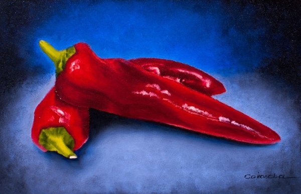 Картины маслом перцы