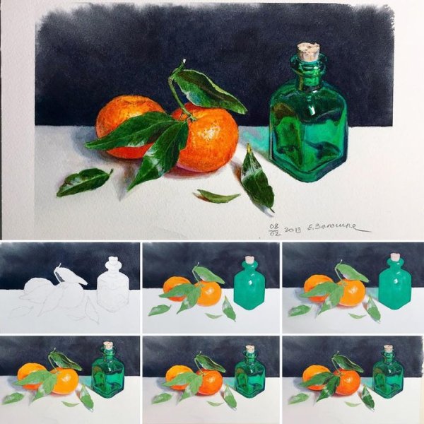 Залегина Елизавета акварель