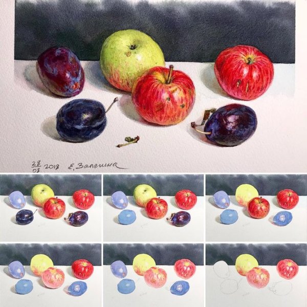 Лиза Залегина акварель