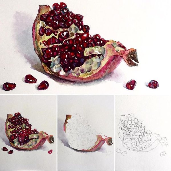 Залегина Елизавета акварель