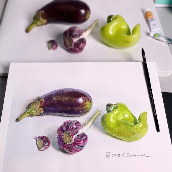 Залегина Елизавета акварель