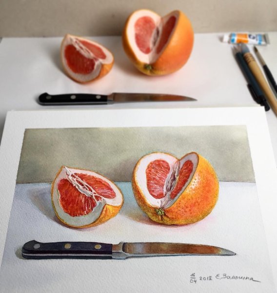 Залегина Елизавета акварель