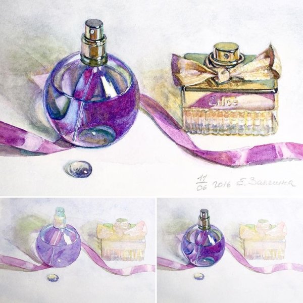 Лиза Залегина акварель натюрморт