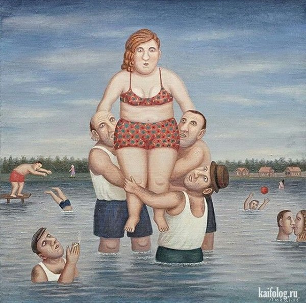 Художник примитивист Любаров