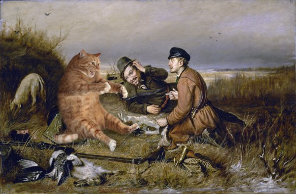 Василий Григорьевич Перов охотники на привале