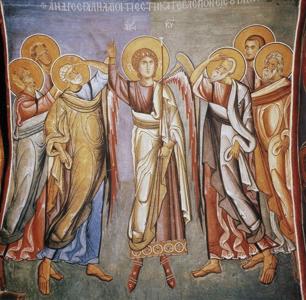 Вознесение Христово фреска Византия