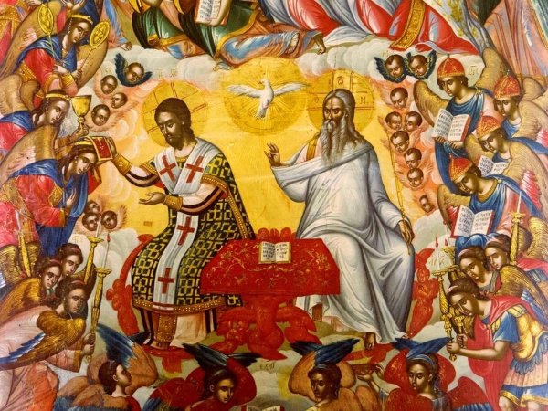 Греческая икона Распятие Иисуса Христа