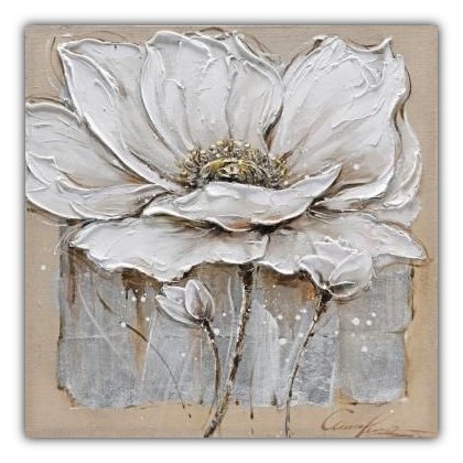 Цветы текстурной пастой