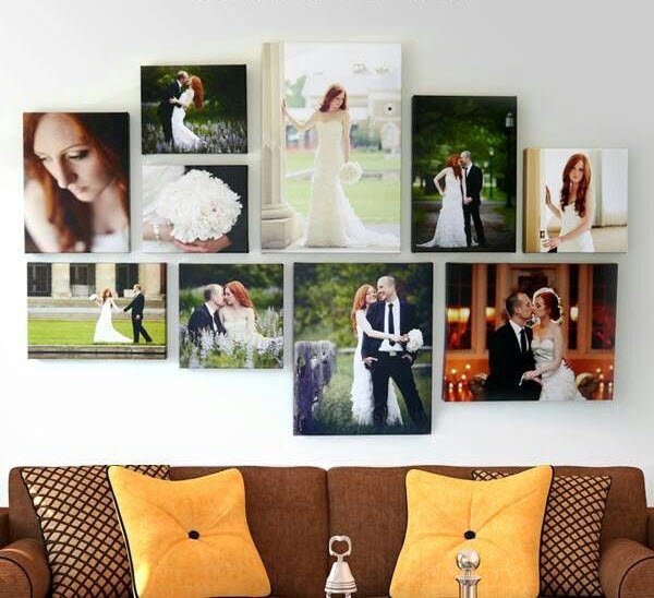 Фотоколлаж на стену Свадебные