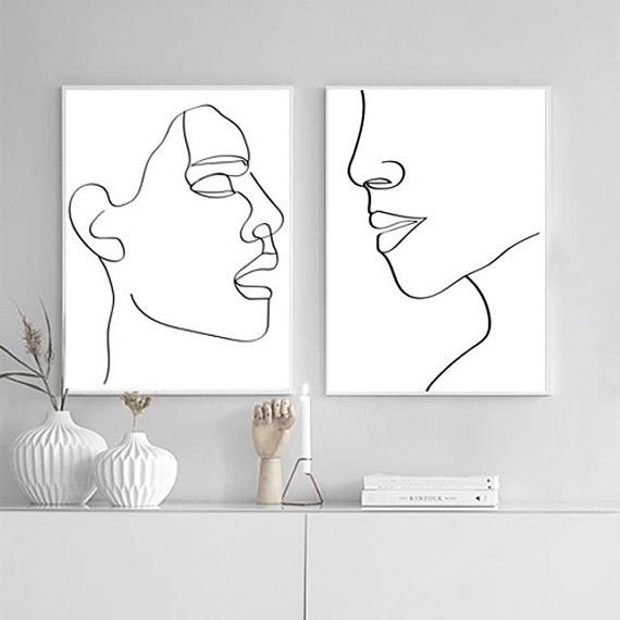 Картины лица линии