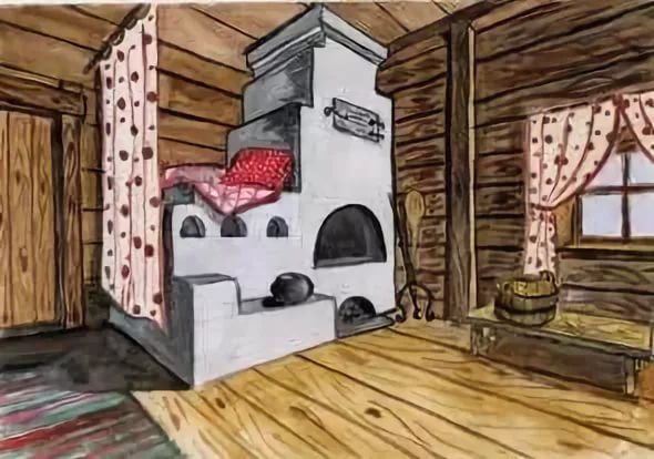 Внутреннее убранство русской избы