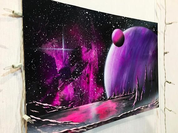 Галактика картина акрилом