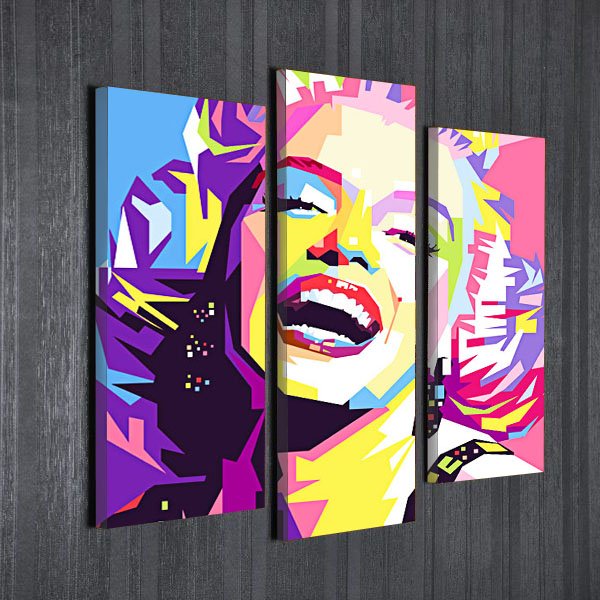 Поп арт портрет на холсте