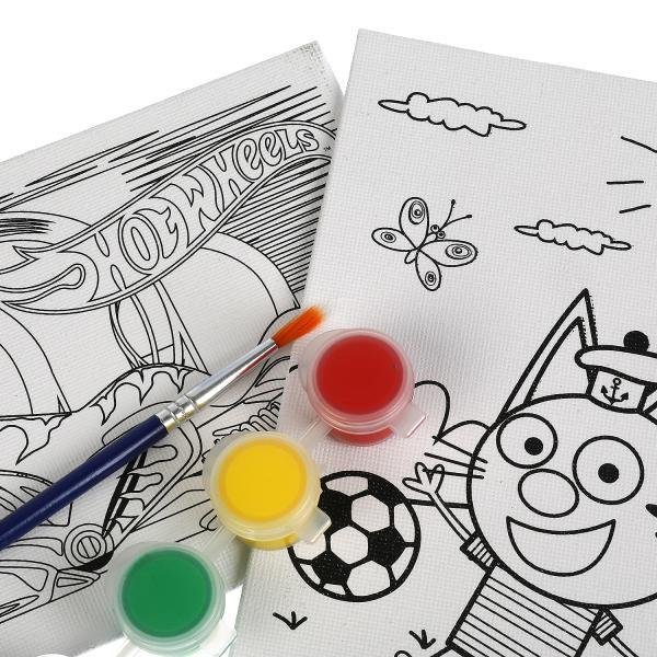 Роспись по холсту три кота