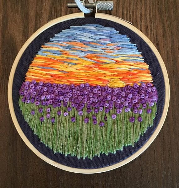 Вышивание нитками мулине на ткани