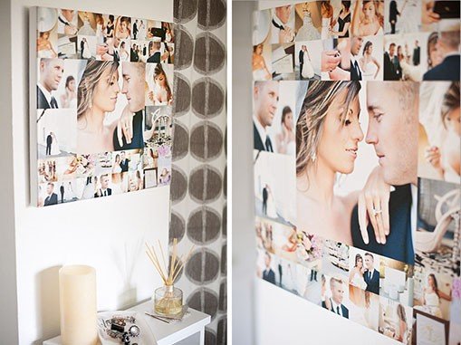Свадебный фотоколлаж на холсте