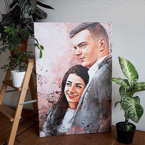 Семейный портрет на холсте