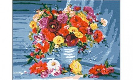 Hobbart картина по номерам "натюрморт с подсолнухами" 40х50 см