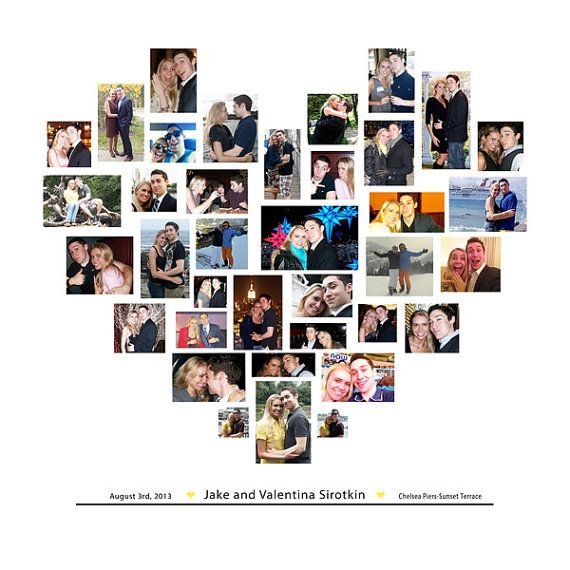 Коллаж в виде сердца