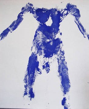 Отпечатки частей тела на холсте (45 фото)