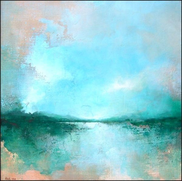 Картина бирюзовая абстракция