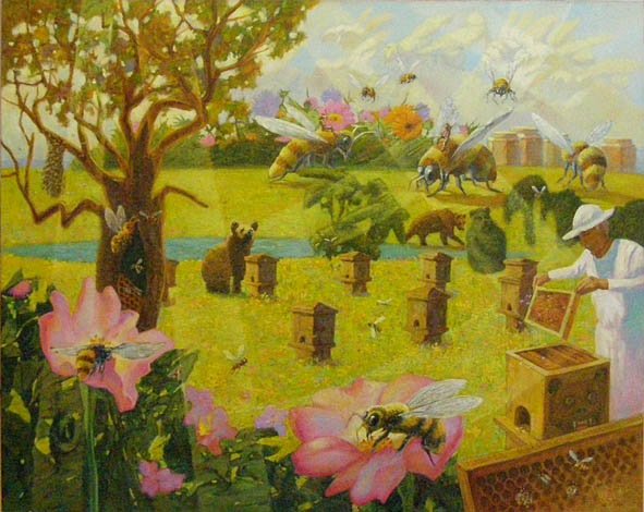 Пейзаж с пчелами