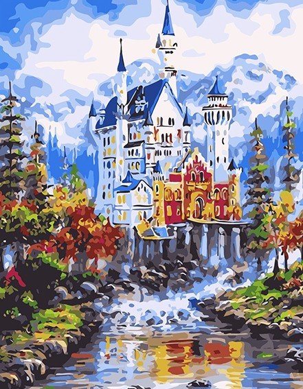 Алмазная мозаика замок Нойшванштайн