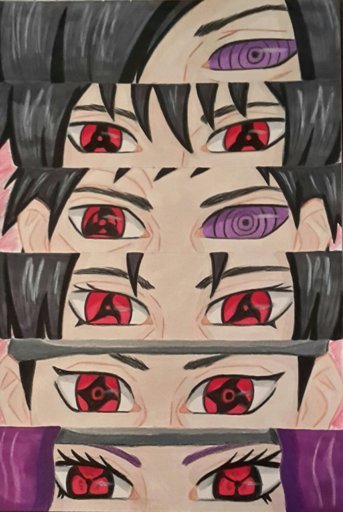 Глаза аниме Наруто скетч