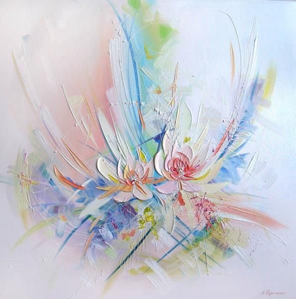 Цветы абстракция живопись