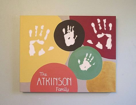 Отпечатки рук на холсте