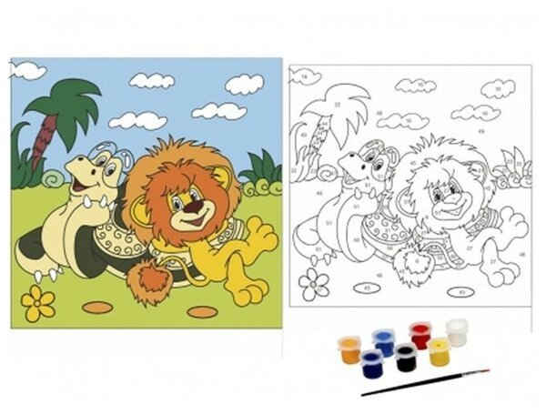 Мини мольберт и холст 10х15 см