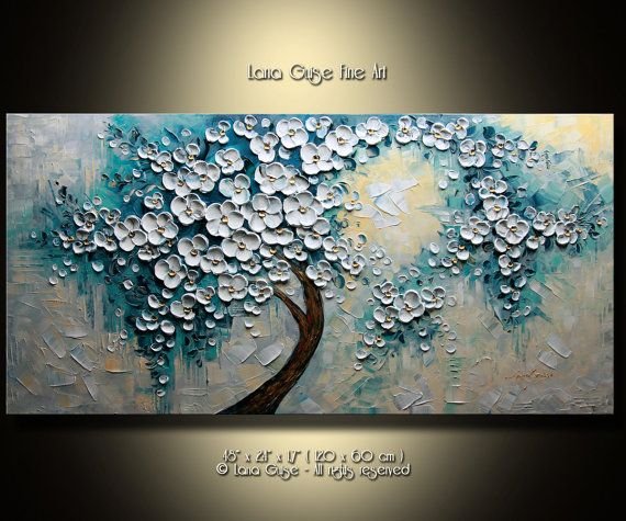 Дерево текстурной пастой