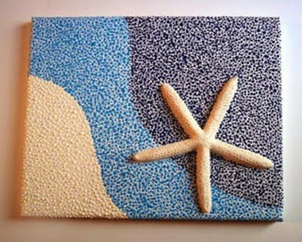 Панно из пуговиц дерево