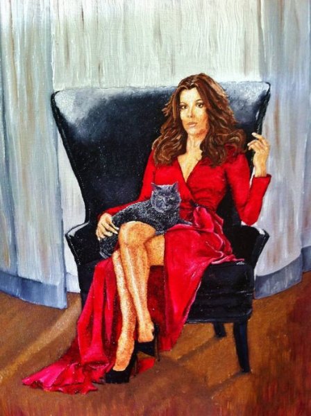 Портрет женщины в Красном платье