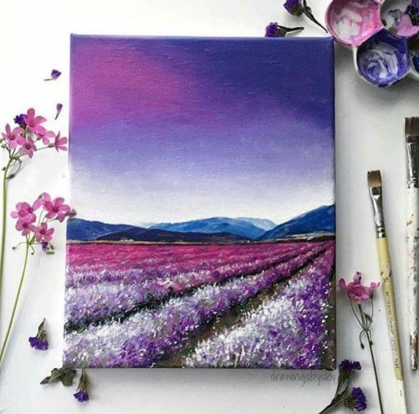 Рисование акрилом на холсте