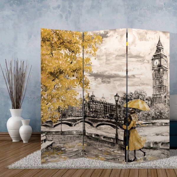 Ширма картина маслом прогулка по Лондону 200 160 см