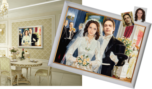 Картина в подарок на свадьбу