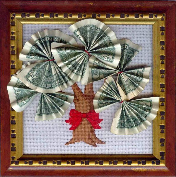 Оригинальный подарок деньги в рамке