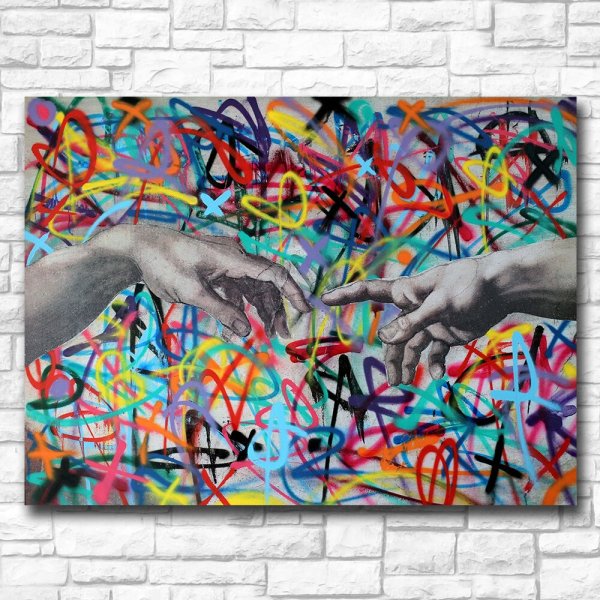 Картина в стиле граффити на холсте