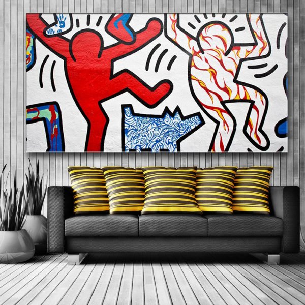 Картина в стиле граффити на холсте