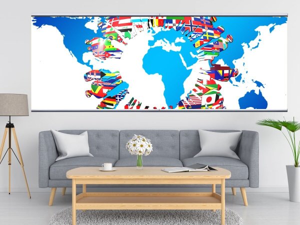 Материки на стену с подсветкой