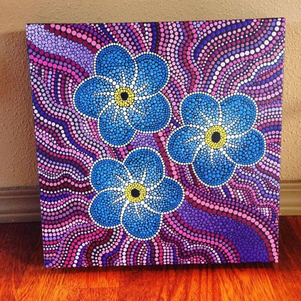 Точечная роспись цветы