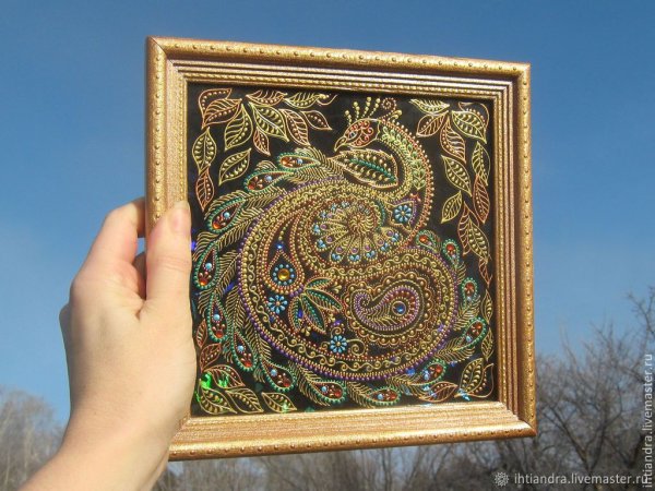 Точечная роспись контурами по стеклу