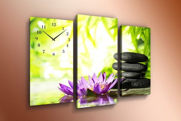 Модульные часы на холсте st62